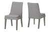 XENA GREY OAK SCULPTED PARSON SIDE CHAIR 